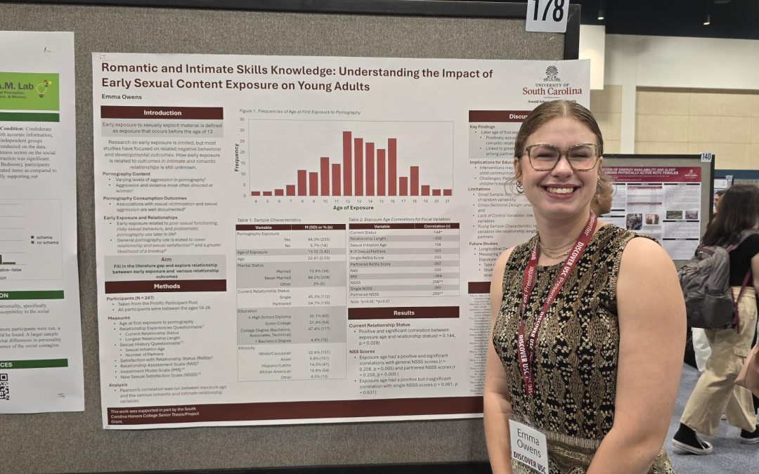 Emma Owens Achieved First Place in Psychology and Neuroscience Poster Presentations at Discover USC!